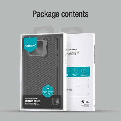 For iPhone 16 Pro NILLKIN CamShield Prop MagSafe Magnetic PC Phone Case(Black) by NILLKIN