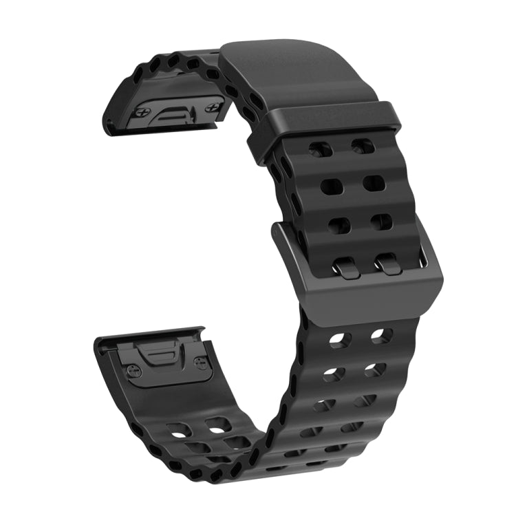 For Garmin 26mm Ocean Quick Release Silicone Watch Band(Black) by bashfashion