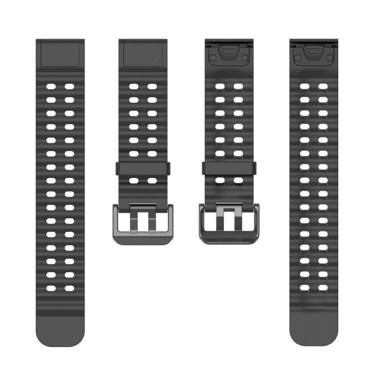 For Garmin 26mm Ocean Quick Release Silicone Watch Band(Black) by bashfashion