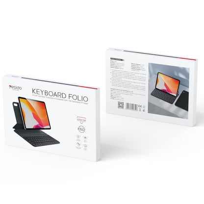 For iPad 10th Gen 10.9 2022 Yesido Dual-sided Clip Magnetic Keyboard Leather Case(Black) by Yesido