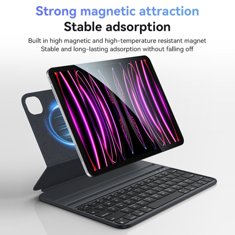 For iPad 10th Gen 10.9 2022 Yesido Dual-sided Clip Magnetic Keyboard Leather Case(Black) by Yesido