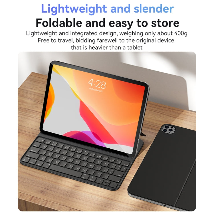 For iPad 10th Gen 10.9 2022 Yesido Dual-sided Clip Magnetic Keyboard Leather Case(Black) by Yesido