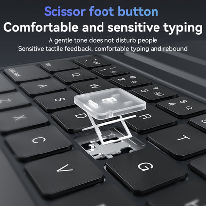 For iPad Pro 11 2022 / Air 10.9 2022 Yesido Dual-sided Clip Magnetic Keyboard Leather Case(Black) by Yesido