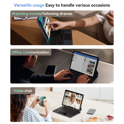 For iPad Pro 11 2022 / Air 10.9 2022 Yesido Dual-sided Clip Magnetic Keyboard Leather Case(Black) by Yesido