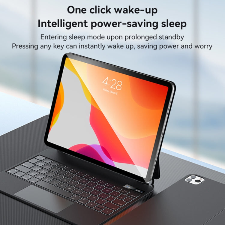 For iPad 10th Gen 10.9 2022 Yesido Dual-sided Clip Digital Display Magnetic Keyboard Leather Case(Black) by Yesido