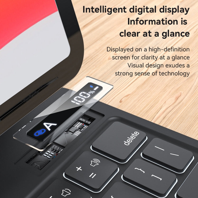 For iPad 10th Gen 10.9 2022 Yesido Dual-sided Clip Digital Display Magnetic Keyboard Leather Case(Black) by Yesido