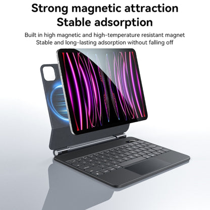 For iPad Pro 12.9 2020 / 2018 Yesido Dual-sided Clip Digital Display Magnetic Keyboard Leather Case(Black) by Yesido