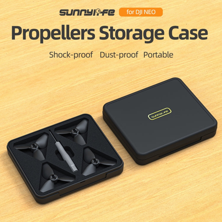 For DJI Neo Sunnylife NEO Propellers Case Storage Mini Travel Case Box(Black) by Sunnylife