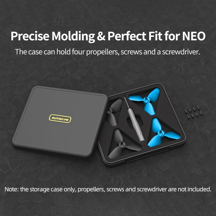 For DJI Neo Sunnylife NEO Propellers Case Storage Mini Travel Case Box(Black) by Sunnylife