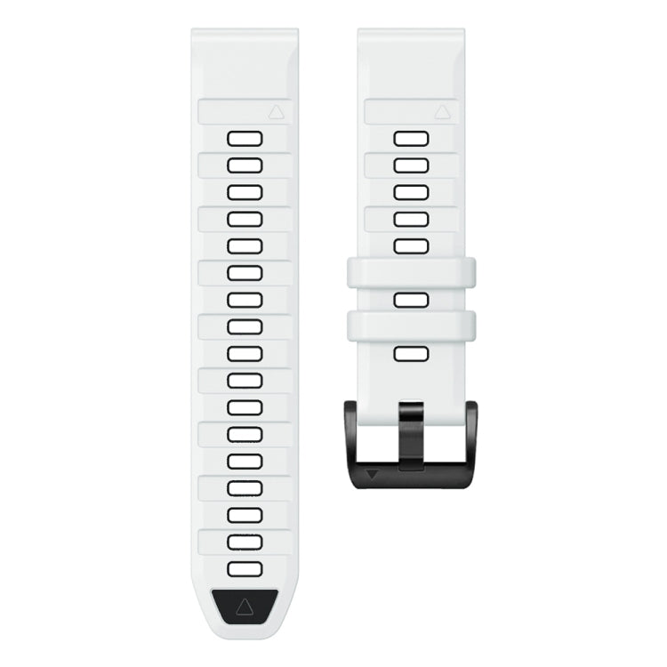For Garmin 26mm Official Two Color Quick Release Silicone Watch Band(White Black) by bashfashion