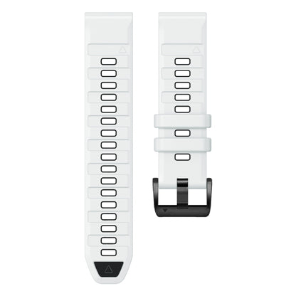 For Garmin 26mm Official Two Color Quick Release Silicone Watch Band(White Black) by bashfashion