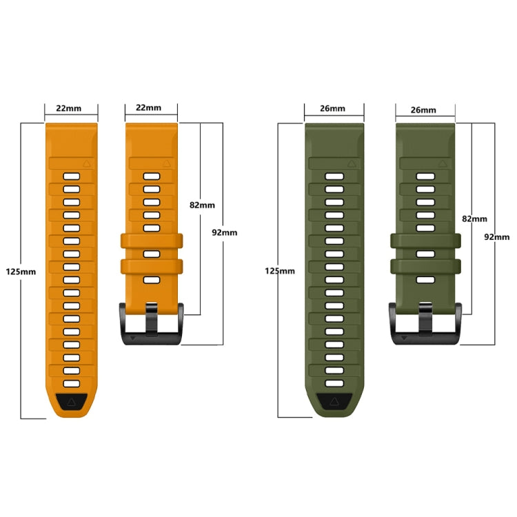 For Garmin 26mm Official Two Color Quick Release Silicone Watch Band(White Black) by bashfashion