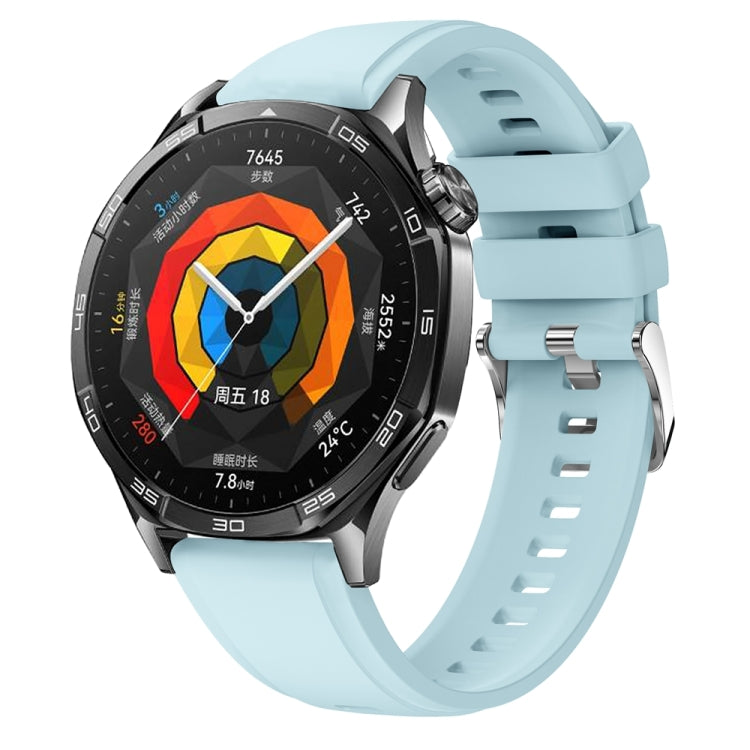 For Huawei Watch GT 5 46mm Official 22mm Silicone Watch Band(Ice Blue) by bashfashion