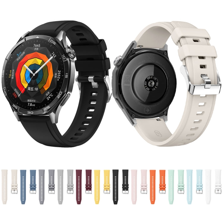 For Huawei Watch GT 5 46mm Official 22mm Silicone Watch Band(Grass Green) by bashfashion