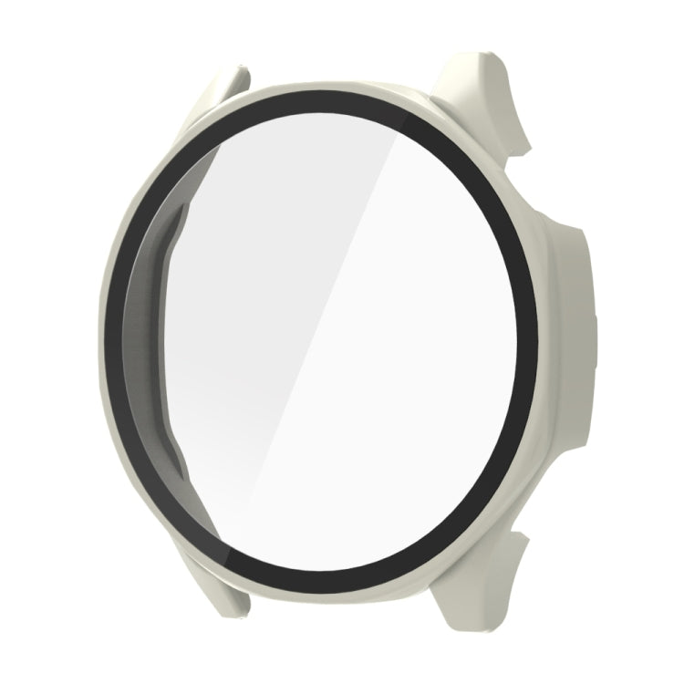 For Huawei Watch GT 5 46mm Tempered Glass Film Integrated PC Watch Protective Case(Ivory White) by bashfashion