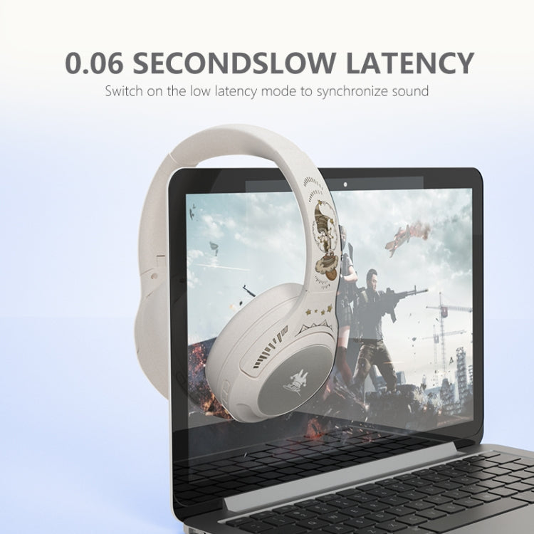 GT2 No Delay Game HiFi Bass Stereo Bluetooth Wireless Headphones(Pink) by bashfashion