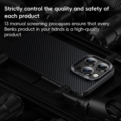 For iPhone 16 Benks Classic Kevlar 600D Fiber MagSafe Phone Case(Black) by Benks