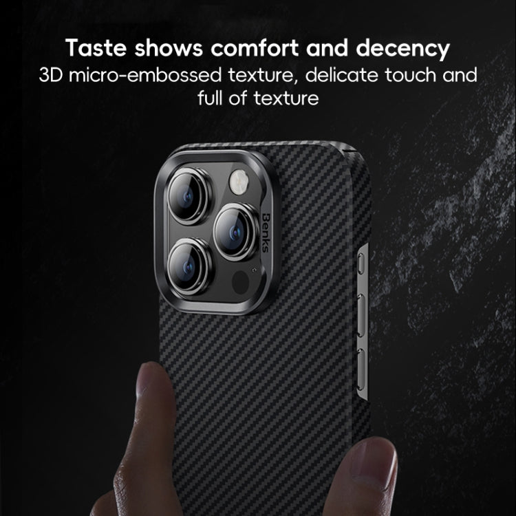 For iPhone 16 Plus Benks Classic Kevlar 600D Fiber MagSafe Phone Case(Black) by Benks