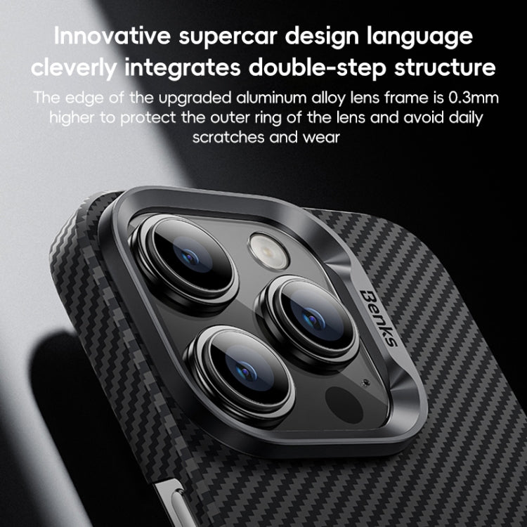 For iPhone 16 Plus Benks Classic Kevlar 600D Fiber MagSafe Phone Case(Black) by Benks