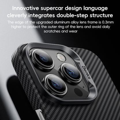 For iPhone 16 Benks Classic Kevlar 600D Fiber MagSafe Phone Case(Black) by Benks