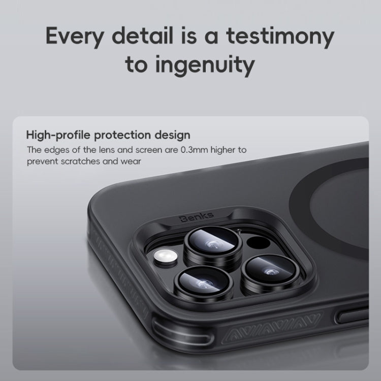 For iPhone 16 Plus Benks Frosted MagSafe Magnetic Shockproof Phone Case(Black) by Benks
