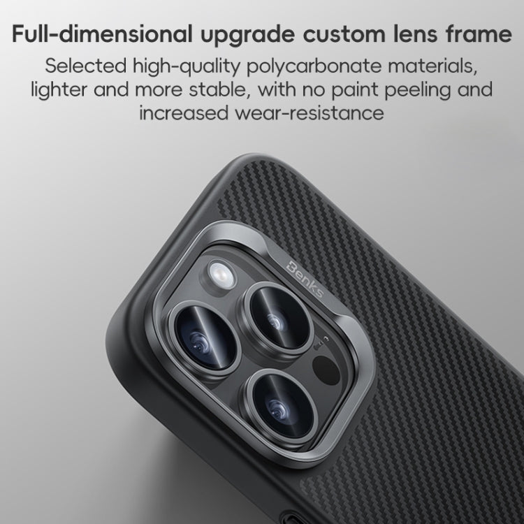 For iPhone 16 Benks MagSafe Kevlar Fiber Ultra-thin Shockproof Phone Case(Black) by Benks