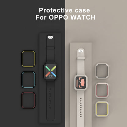 For OPPO Watch 46mm Smart Watch TPU Protective Case, Color:Black+Yellow by bashfashion
