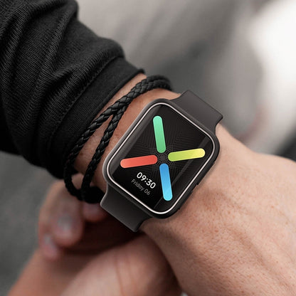 For OPPO Watch 46mm Smart Watch TPU Protective Case, Color:Black+Yellow by bashfashion