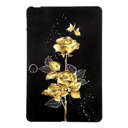 For OnePlus Pad Go Color Painting Pattern Smart Tablet TPU Case(Golden Rose) by bashfashion