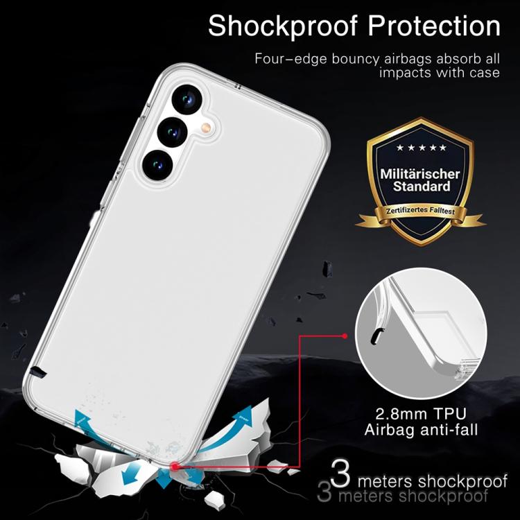 For Samsung Galaxy A36 / A56 5G Terminator Style Shockproof Phone Case(Transparent) by bashfashion