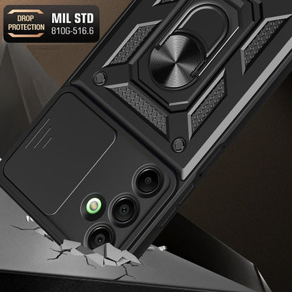 For Samsung Galaxy A16 5G Sliding Camera Cover Design TPU+PC Phone Case(Black) by bashfashion