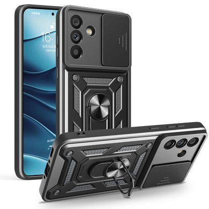 For Samsung Galaxy A56 5G Sliding Camera Cover Design TPU+PC Phone Case(Black) by bashfashion