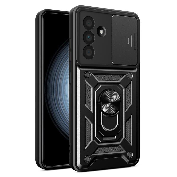 For Samsung Galaxy A36 5G Sliding Camera Cover Design TPU+PC Phone Case(Black) by bashfashion