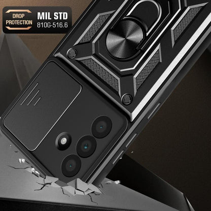 For Samsung Galaxy A36 5G Sliding Camera Cover Design TPU+PC Phone Case(Black) by bashfashion