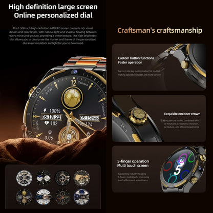 T7 1.508 inch 4G LTE Android 10 Smart Watch, 6GB+128GB, MTK6762 Octa Core, Support Heart Rate / Blood Oxygen(Silver) by bashfashion