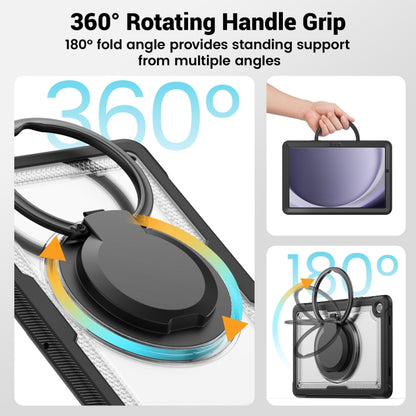 For Samsung Galaxy Tab A11+ / A9+ Honeycomb Hybrid Tablet Case with Handle Holder & Strap(Transparent) by bashfashion