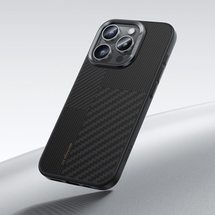 For iPhone 16 Pro Benks Montage MagSafe Kevlar Fiber Phone Case(Black) by Benks