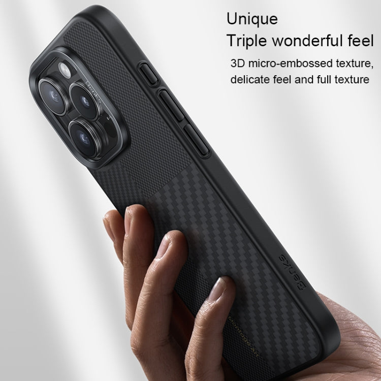 For iPhone 16 Pro Benks Montage MagSafe Kevlar Fiber Phone Case(Black) by Benks