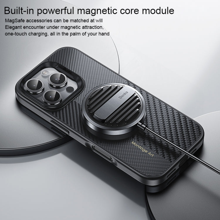 For iPhone 16 Pro Benks Montage MagSafe Shockproof Phone Case(Black) by Benks
