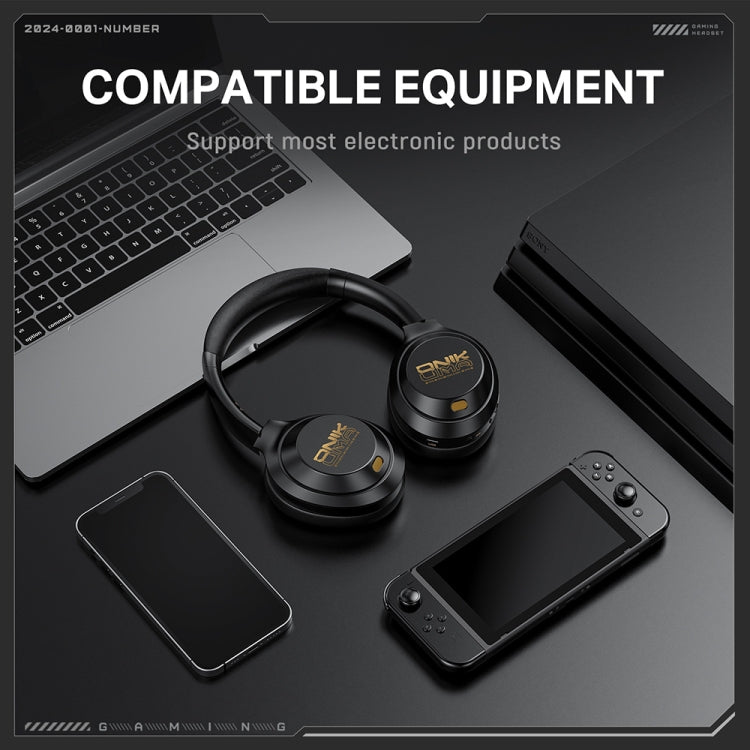 ONIKUMA GT811 Head-mounted Dual Noise Reduction Wireless Bluetooth Earphone(Black) by ONIKUMA
