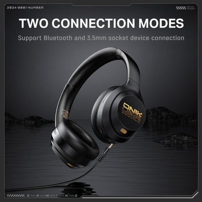 ONIKUMA GT811 Head-mounted Dual Noise Reduction Wireless Bluetooth Earphone(Black) by ONIKUMA