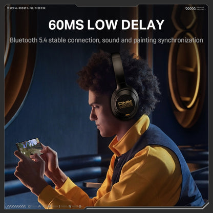 ONIKUMA GT811 Head-mounted Dual Noise Reduction Wireless Bluetooth Earphone(Black) by ONIKUMA