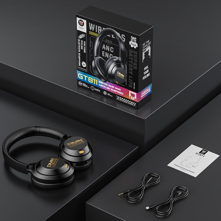 ONIKUMA GT811 Head-mounted Dual Noise Reduction Wireless Bluetooth Earphone(Black) by ONIKUMA
