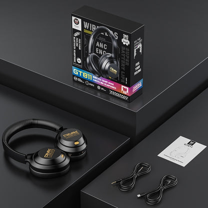 ONIKUMA GT811 Head-mounted Dual Noise Reduction Wireless Bluetooth Earphone(Black) by ONIKUMA