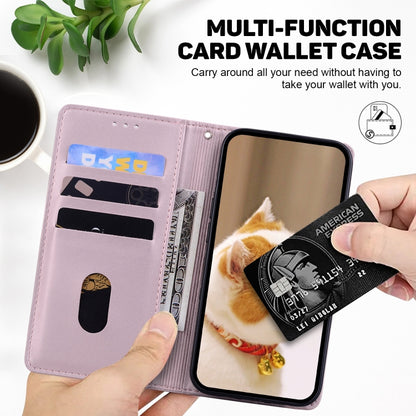 For iPhone 16e Cute Cats RFID Leather Phone Case(Rose Gold) by bashfashion