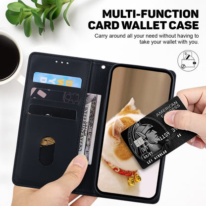 For iPhone 16e Cute Cats RFID Leather Phone Case(Black) by bashfashion