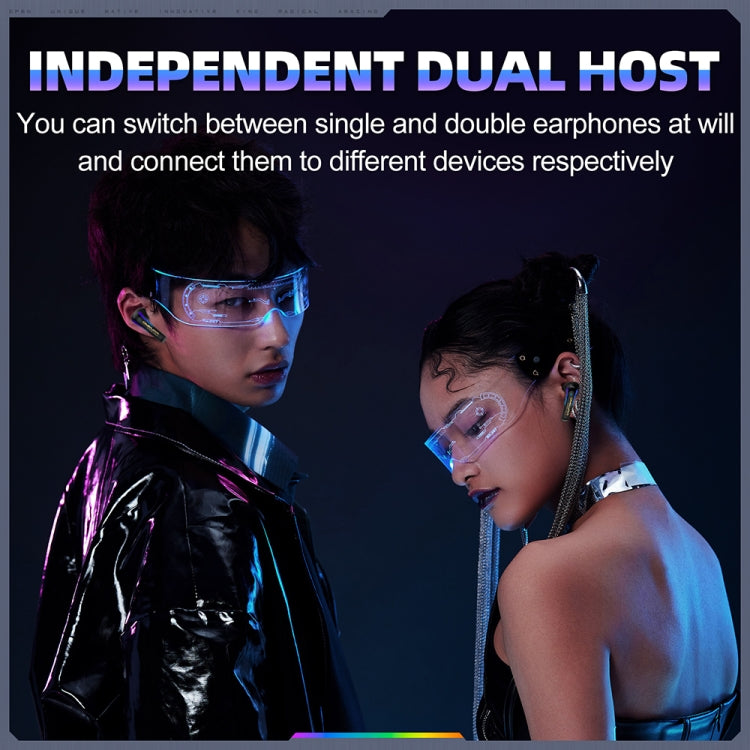 ONIKUMA T27 Dual Mode Cool Wireless Bluetooth Earphone(Black) by ONIKUMA