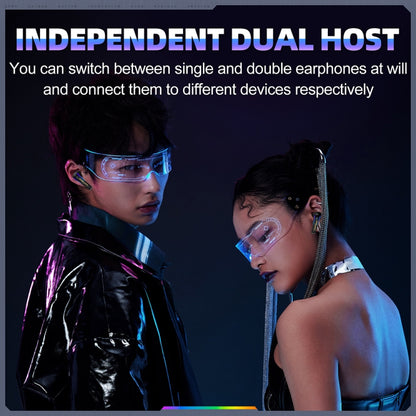 ONIKUMA T27 Dual Mode Cool Wireless Bluetooth Earphone(Black) by ONIKUMA