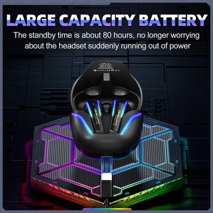 ONIKUMA T27 Dual Mode Cool Wireless Bluetooth Earphone(Black) by ONIKUMA