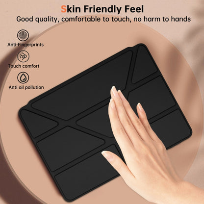 For Xiaomi Pad 7 / 7 Pro Clear Acrylic Deformation Leather Tablet Case(Black) by bashfashion